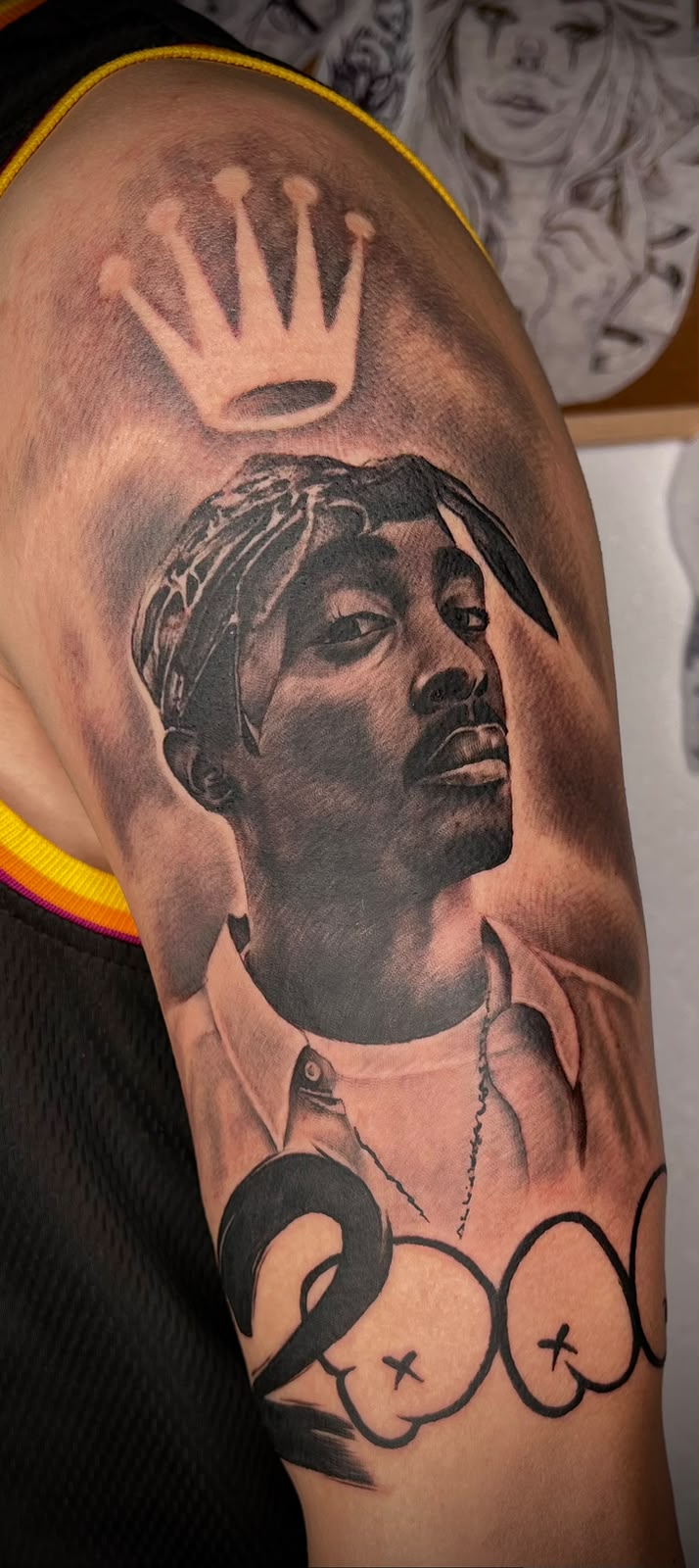 Porträt & Krone — Tattoo von Ciprian Grapa